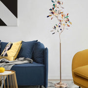 Modern Artistic Tree-Shaped Colorful Leaves Floor Lamp