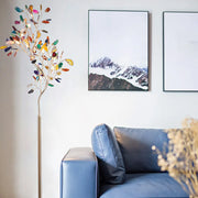 Modern Artistic Tree-Shaped Colorful Leaves Floor Lamp