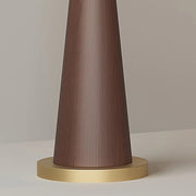Modern Beige Cone Fabric Gibson Arc LED Floor Lamp