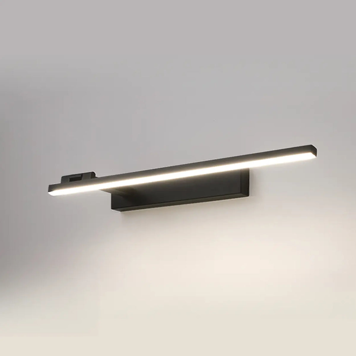 Modern Black Rectangular Bathroom Vanity Light