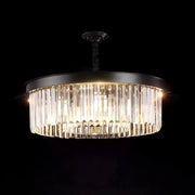 Modern Black Round Crystal Black Living Room Chandelier
