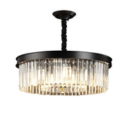 Modern Black Round Crystal Black Living Room Chandelier