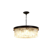 Modern Black Round Crystal Black Living Room Chandelier