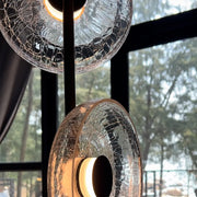 Modern Brass 3 Glass Round Disc Lights Foot Switch Floor Lamp