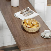 Modern Brown Rectangular  Bar Table with Metal Leg