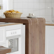 Modern Brown Rectangular  Bar Table with Metal Leg