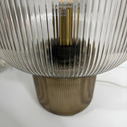 Modern Clear Brown Glass Blub Shape Bedroom Table Lamp