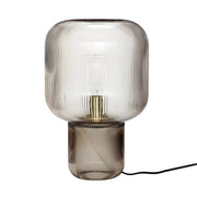 Modern Clear Brown Glass Blub Shape Bedroom Table Lamp