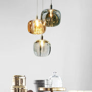 Modern Colorful Cube Mirrored Glass Pendant Light