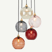 Modern Colorful Glass Globe Ball Cluster Pendant Light