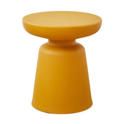 Modern Colorful Minimalist Red Drum Round Side Table