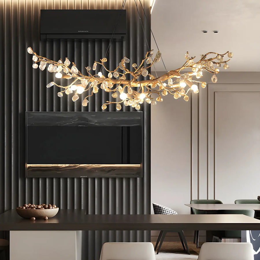 Modern Crystal Branch Chandelier for Dining Room Decor