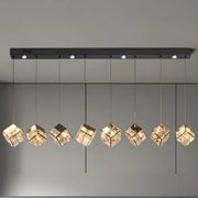 Modern Crystal Cube Pendant Light for Dining Room & Kitchen