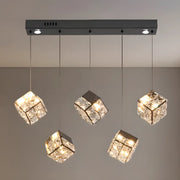 Modern Crystal Cube Pendant Light for Dining Room & Kitchen