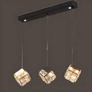 Modern Crystal Cube Pendant Light for Dining Room & Kitchen