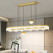 Modern Crystal Island Chandelier LED Pendant Lighting, 2 Globe