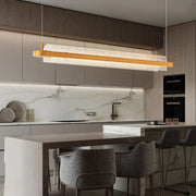 Modern Crystal LED Linear Pendant Light for Kitchen Island