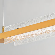 Modern Crystal LED Linear Pendant Light for Kitchen Island