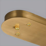 Modern Crystal Linear Chandelier with Gold Finish, 48 Inch