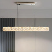 Modern Crystal Rectangular Island Chandelier Light