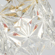 Modern Cylindrical Cube Clear Glass Pendant Light