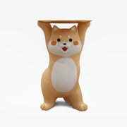 Modern Dog Shaped Resin Orange Decorative Side Table