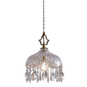 Modern Elegant Crystal Dome Adjustable Pendant Light