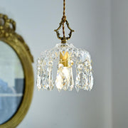 Modern Elegant Crystal Dome Adjustable Pendant Light