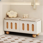 Modern Entryway Shoe Bench with Storage & Soft Cushion