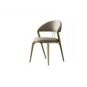 Modern Ergonomic Back Faux Leather Upholstered Dining Chair