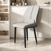 Modern Ergonomic Upholstered Dining Chair with Lumbar Support