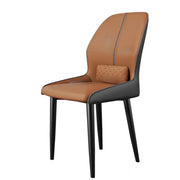 Modern Ergonomic Upholstered Dining Chair with Lumbar Support
