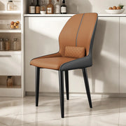 Modern Ergonomic Upholstered Dining Chair with Lumbar Support