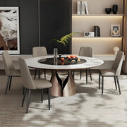 Modern Faux Leather Metal Leg Armless Dining Chair Set of 2