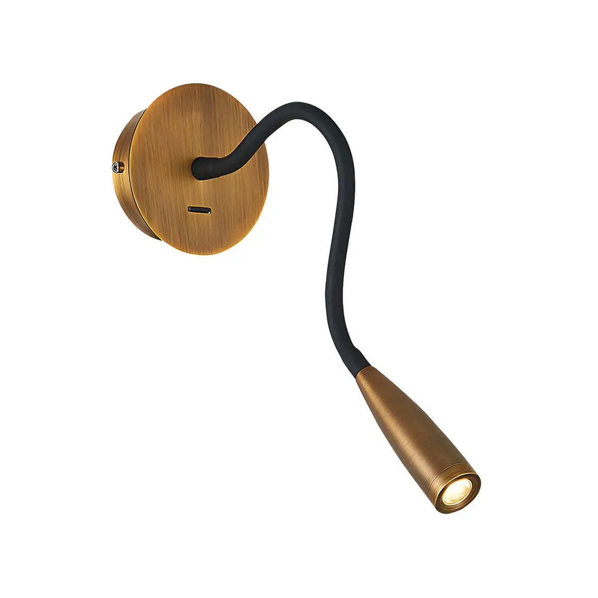 Modern Flexible Gooseneck Gold LED Metal Wall Sconce