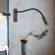 Modern Flexible Gooseneck Gold LED Metal Wall Sconce