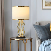 Modern Geometric Metal Table Lamp Gold Elegant Lighting
