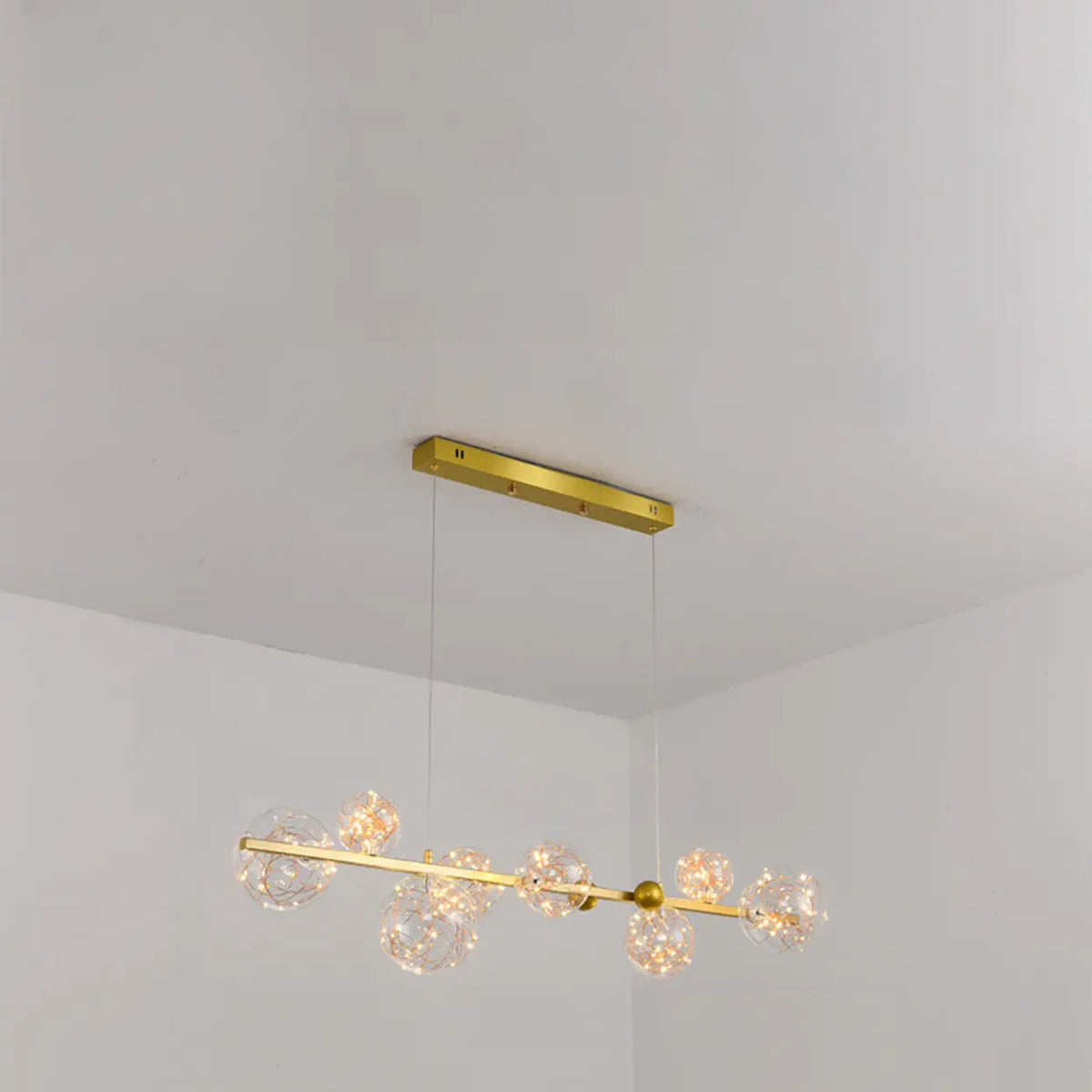 Modern Glass Globe Chandelier for Dining & Living Room Décor