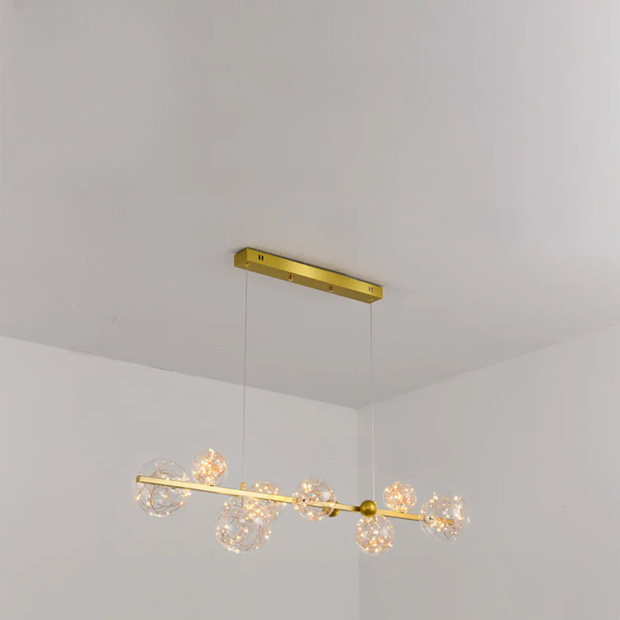 Modern Glass Globe Chandelier for Dining & Living Room Décor