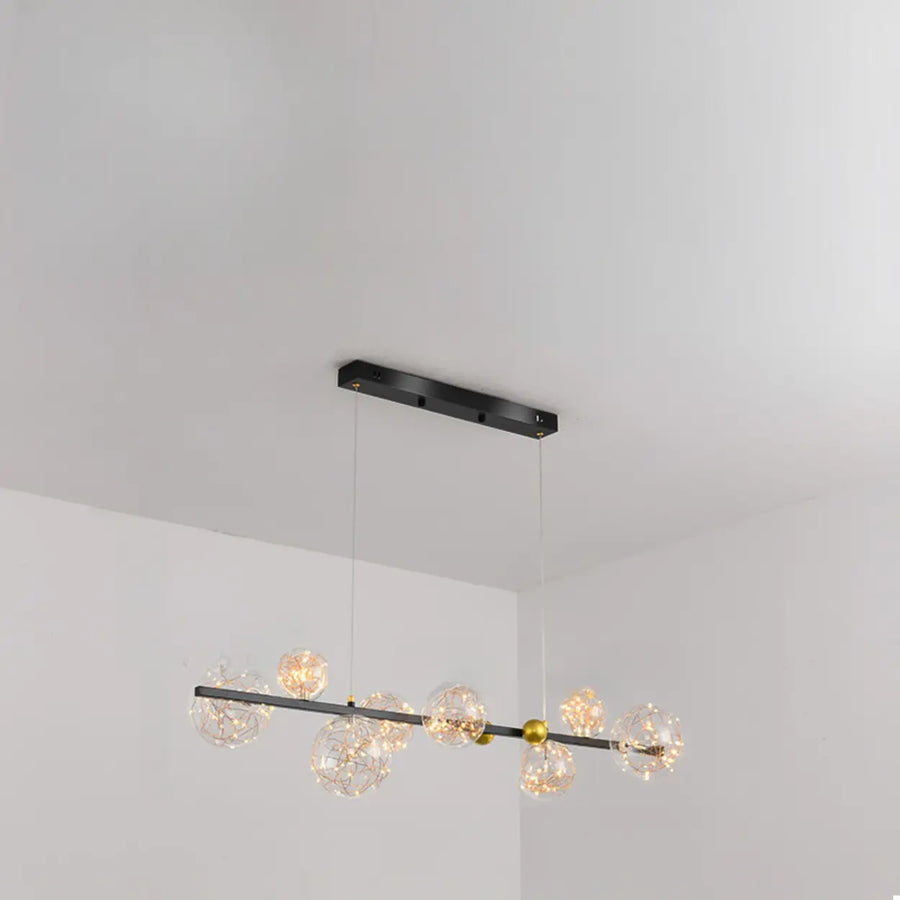 Modern Glass Globe Chandelier for Dining & Living Room Décor