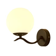 Modern Glass Globe Gold Metal Vanity Sconce Light