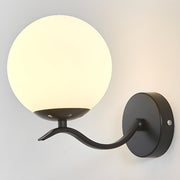 Modern Glass Globe Gold Metal Vanity Sconce Light