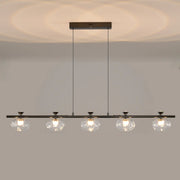 Modern Glass Pendant Light Fixture, 5-Light Dining Chandelier