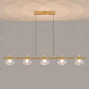 Modern Glass Pendant Light Fixture, 5-Light Dining Chandelier