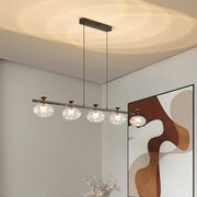 Modern Glass Pendant Light Fixture, 5-Light Dining Chandelier