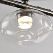 Modern Glass Pendant Light Fixture, 5-Light Dining Chandelier