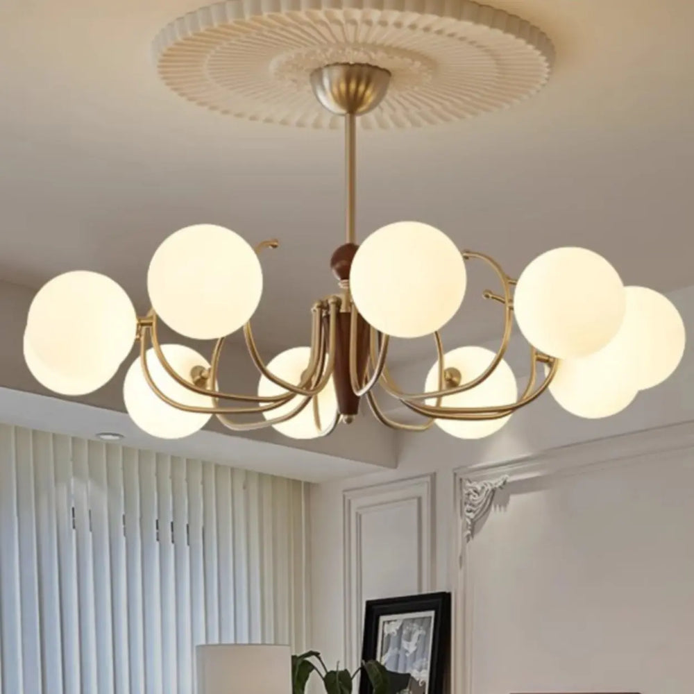 Modern Globe Chandelier Gold Ceiling Fixture