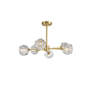 Modern Gold Clear Crystal Globe Chandelier Ceiling Light