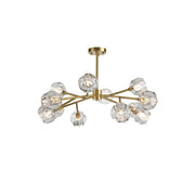 Modern Gold Clear Crystal Globe Chandelier Ceiling Light