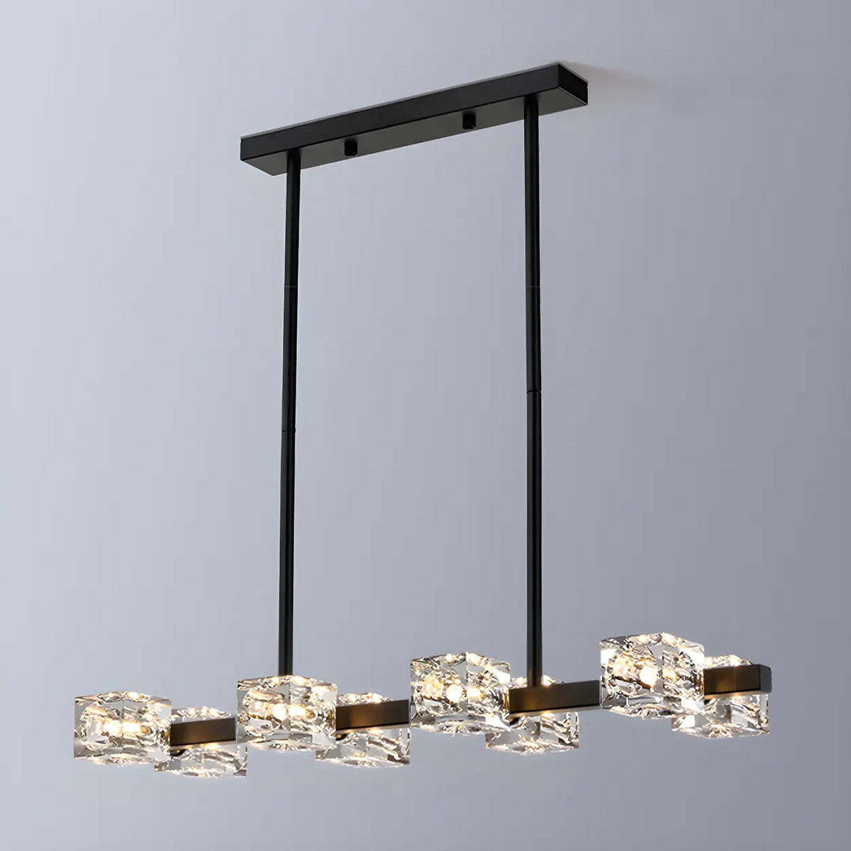Modern Gold Crystal Linear Chandelier for Dining Room